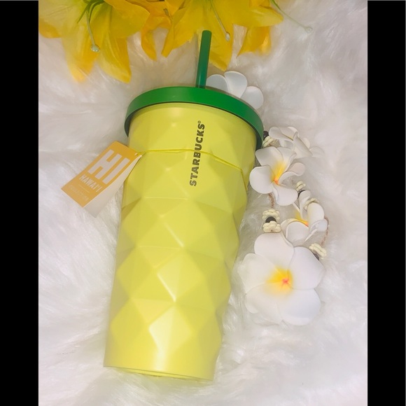 Starbucks Hawaii Pineapple Stainless Tumbler Steel Studded Cup 16oz Discontinued - Picture 12 of 14